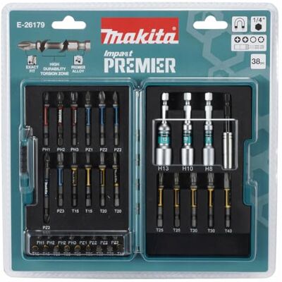 Makita E-26179 Impact Premier 38 Piece Torsion Bit Set Makita E-26179 Impact Premier 38 Piece Torsion Bit Set