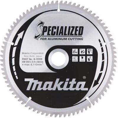 Makita B-33308 Specialized Aluminium Cutting Saw Blade 250x30x80T Makita B-33308 Specialized Aluminium Cutting Saw Blade 250x30x80T