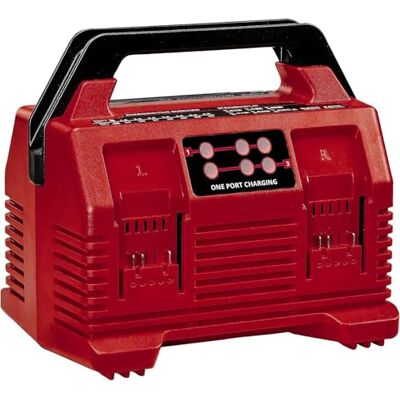 Einhell Quattrocharger 4A Battery Charger Power X-Change, Simultaneous Charging Of 4 Batteries, Universally Compatible With All 18V PXC Lithium-Ion Rechargeable Batteries Einhell Quattrocharger 4A Battery Charger Power X-Change, Simultaneous Charging Of 4 Batteries, Universally Compatible With All 18V PXC Lithium-Ion Rechargeable Batteries