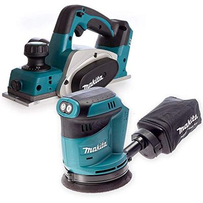 Makita DKP180Z LXT 18V Li-Ion 82mm Planer Body with DBO180Z Sander Makita DKP180Z LXT 18V Li-Ion 82mm Planer Body with DBO180Z Sander