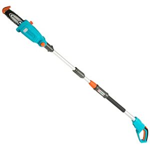 Gardena Battery Telescopic Pruner TCS 20/18 V P4A Without Battery: Pruning Saw with a Range of up to 4 m, 20 cm bar, Angled Head, Including Harness (14770-55) Gardena Battery Telescopic Pruner TCS 20/18 V P4A Without Battery: Pruning Saw with a Range of up to 4 m, 20 cm bar, Angled Head, Including Harness (14770-55)