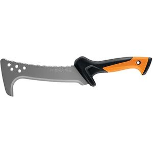Fiskars saw blade, Can also be used as a sappie, Incl. nylon holster, Blade length: 23 cm, Hardened steel/plastic, Black/orange, 1051233 Fiskars saw blade, Can also be used as a sappie, Incl. nylon holster, Blade length: 23 cm, Hardened steel/plastic, Black/orange, 1051233