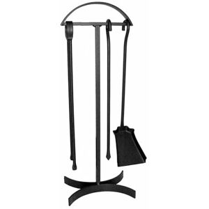 Ardufeu Ancre Traditional Fireplace Companion Set, 4-Piece Black Painted Steel Set, Includes Poker, Shovel, Brush, and Tongs, No Assembly Required, Made in France Ardufeu Ancre Traditional Fireplace Companion Set, 4-Piece Black Painted Steel Set, Includes Poker, Shovel, Brush, and Tongs, No Assembly Required, Made in France