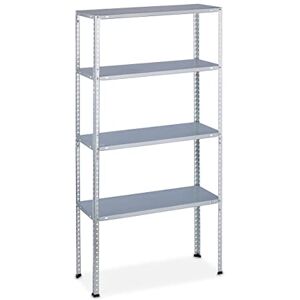 Relaxdays Heavy Duty Unit, Max. Load 200 kg, 4 Shelves, 150x75x30 cm, Garage & Cellar, Galvanised Steel, Silver Relaxdays Heavy Duty Unit, Max. Load 200 kg, 4 Shelves, 150x75x30 cm, Garage & Cellar, Galvanised Steel, Silver