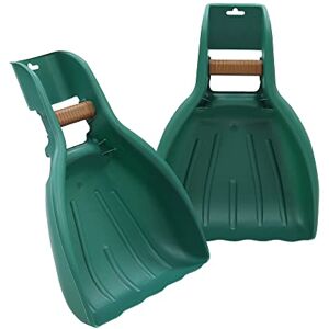 JVL Outdoor Garden Leaf Grabber Scoop, Set of 2, Green JVL Outdoor Garden Leaf Grabber Scoop, Set of 2, Green