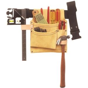 Custom Leathercraft CLC IP489X 3 Pocket Suede Tool Bag with Poly Web Belt Custom Leathercraft CLC IP489X 3 Pocket Suede Tool Bag with Poly Web Belt
