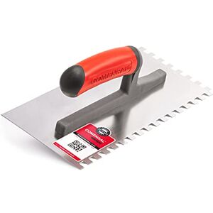 COMENSAL Notched Tiling Trowel 0.3"- Plastering Notched Trowel Stainless Steel Non-Slip Soft Grip Made in EU TD 8x8 mm COMENSAL Notched Tiling Trowel 0.3"- Plastering Notched Trowel Stainless Steel Non-Slip Soft Grip Made in EU TD 8x8 mm