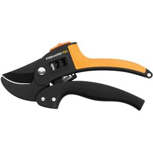 Fiskars PowerStep Pruner Anvil P83, Cutting diameter: 2.4 cm, Steel blades with non-stick coating, Length: 19 cm, Black/Orange, 1000575 Fiskars PowerStep Pruner Anvil P83, Cutting diameter: 2.4 cm, Steel blades with non-stick coating, Length: 19 cm, Black/Orange, 1000575