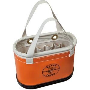 KLEIN TOOLS Hard Body Oval Bucket Orange/White 5144BHHB KLEIN TOOLS Hard Body Oval Bucket Orange/White 5144BHHB