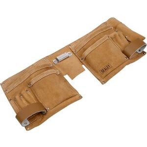 Sealey Double Pouch Leather Tool Belt STBL01 Sealey Double Pouch Leather Tool Belt STBL01