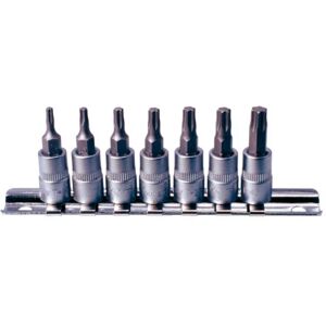 KS TOOLS 911.1458 T10-T40 1/4-inch TX Bit Socket Set (7 Pieces) KS TOOLS 911.1458 T10-T40 1/4-inch TX Bit Socket Set (7 Pieces)