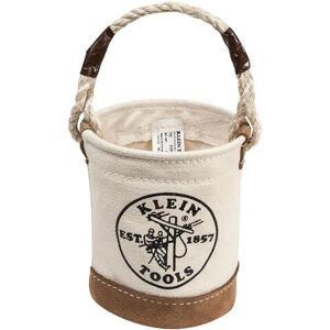 KLEIN TOOLS 5104MINI Mini Tool Bucket, Leather-Bottom KLEIN TOOLS 5104MINI Mini Tool Bucket, Leather-Bottom