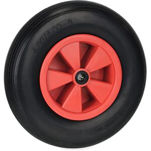 Relaxdays Wheelbarrow Wheel 4.80/4.00-8, Plastic Rim, Rubber Tyre, Puncture-Proof Replacement, up to 100 kg, Black/Red, 4.8/4-8 Relaxdays Wheelbarrow Wheel 4.80/4.00-8, Plastic Rim, Rubber Tyre, Puncture-Proof Replacement, up to 100 kg, Black/Red, 4.8/4-8
