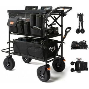 TARION Video Production Camera Cart Foldable Cart for Photographers with Heavy Duty 440 lbs Load Capacity & Saddle Bag & Foldable Storage Box & Three Shelf & 360° Swivel Wheels (Titanrig Cart Pro) TARION Video Production Camera Cart Foldable Cart for Photographers with Heavy Duty 440 lbs Load Capacity & Saddle Bag & Foldable Storage Box & Three Shelf & 360° Swivel Wheels (Titanrig Cart Pro)