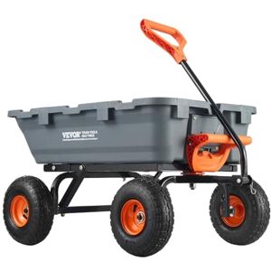 VEVOR Dump Wagon with 2-in-1 Convertible Handle, Utility Wheelbarrow 800 lbs Capacity, 10 inch Tires, Black, 1730x710x820mm VEVOR Dump Wagon with 2-in-1 Convertible Handle, Utility Wheelbarrow 800 lbs Capacity, 10 inch Tires, Black, 1730x710x820mm