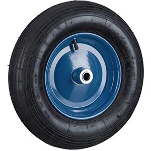 Relaxdays 4.80 4.00-8 Wheelbarrow Tyre, Pneumatic Spare Wheel, 2 PR, Steel Rim and Valve, up to 120 kg, Black/Blue, Rubber, 4.8 4-8 Relaxdays 4.80 4.00-8 Wheelbarrow Tyre, Pneumatic Spare Wheel, 2 PR, Steel Rim and Valve, up to 120 kg, Black/Blue, Rubber, 4.8 4-8