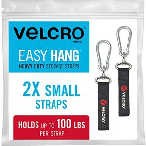 VELCRO Brand VEL-30686-USA Easy Hang Heavy Duty Straps Garage Storage and Organization, Extension Cord Holder, Pool Hoses, Tools, Shed, 2pk Small Holds 100lbs, Black VELCRO Brand VEL-30686-USA Easy Hang Heavy Duty Straps Garage Storage and Organization, Extension Cord Holder, Pool Hoses, Tools, Shed, 2pk Small Holds 100lbs, Black
