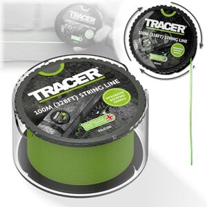 Tracer 100m String Line Anti-Tangle, High Visibility Builders Line on Rotating Spool with Integrated Handle. Tracer 100m String Line Anti-Tangle, High Visibility Builders Line on Rotating Spool with Integrated Handle.