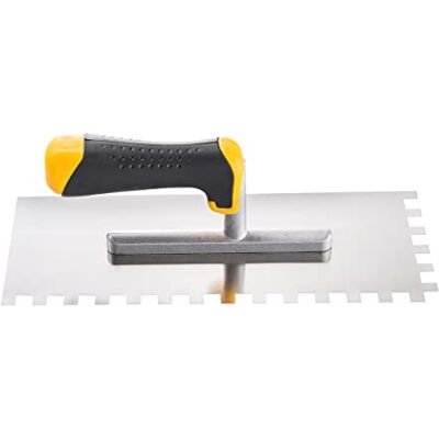 HARDY WORKING TOOLS Hardy Toothed Trowel 2k Series *28 Stainless Steel for Applying Adhesive Mortars Smooth Plaster Heavy Duty Dimensions 12 x 28 cm Teeth Size 8 x 8 mm HARDY WORKING TOOLS Hardy Toothed Trowel 2k Series *28 Stainless Steel for Applying Adhesive Mortars Smooth Plaster Heavy Duty Dimensions 12 x 28 cm Teeth Size 8 x 8 mm