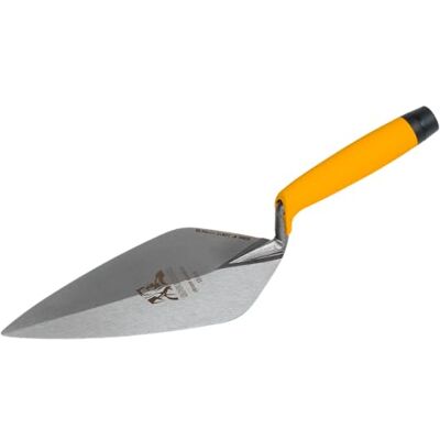 Roughneck Brick Trowel – London Pattern 250mm (10") – One-Piece Forged Chrome Vanadium Steel Blade, Balanced Tang Geometry, Hardened & Tempered, Soft Grip Handle & Replaceable End Cap Roughneck Brick Trowel – London Pattern 250mm (10") – One-Piece Forged Chrome Vanadium Steel Blade, Balanced Tang Geometry, Hardened & Tempered, Soft Grip Handle & Replaceable End Cap