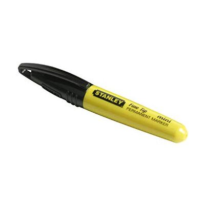 Stanley 1-47-324 Marcador Mini Punta fina Color Negro x 72 (contenedor), Black, Yellow Stanley 1-47-324 Marcador Mini Punta fina Color Negro x 72 (contenedor), Black, Yellow
