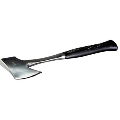 Amtech One Piece Axe for Splitting Light Wood and Kindling for Camping, Easy to Use with Ergonomic Grip, Long Lasting and Durable Carbon Steel, Includes Blade Guard for Safe Storage Amtech One Piece Axe for Splitting Light Wood and Kindling for Camping, Easy to Use with Ergonomic Grip, Long Lasting and Durable Carbon Steel, Includes Blade Guard for Safe Storage