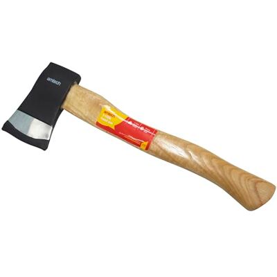 Amtech 24oz Hand Axe, Wooden Shaft, Drop Forged Head, With Blade Guard Amtech 24oz Hand Axe, Wooden Shaft, Drop Forged Head, With Blade Guard