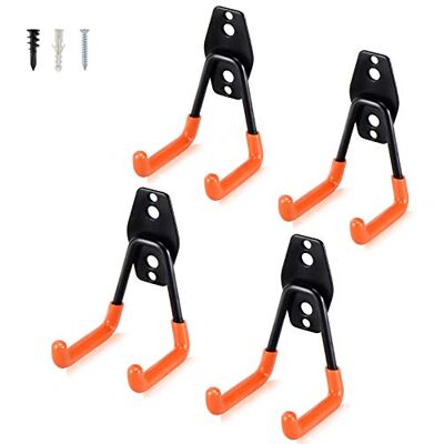 AOBEN Garage Hooks Heavy Duty, Steel Garage Storage Hooks, Utility Tool Hangers and Combinable Wall Mount Garage Hooks for Organizing Ladder, Hold Chairs, Heavy Tools (Small U, 4 Pack) AOBEN Garage Hooks Heavy Duty, Steel Garage Storage Hooks, Utility Tool Hangers and Combinable Wall Mount Garage Hooks for Organizing Ladder, Hold Chairs, Heavy Tools (Small U, 4 Pack)