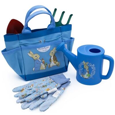 Robert Frederick Peter Rabbit Children’s Gardening Set 5 Piece Kids Garden Tool Kit Watering Can, Rake, Spade, Gloves & Carry Bag Official Licensed Gift Robert Frederick Peter Rabbit Children’s Gardening Set 5 Piece Kids Garden Tool Kit Watering Can, Rake, Spade, Gloves & Carry Bag Official Licensed Gift