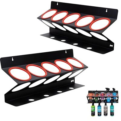 Maxshine Universal Detailing Spray Bottle Holder Mobile Detailing & Car Garage Organizer, Holds 5 Sprayers (16/32oz) with 4 Small Holes, Lightweight Design, Easy Wall Mounting (Set 2) Maxshine Universal Detailing Spray Bottle Holder Mobile Detailing & Car Garage Organizer, Holds 5 Sprayers (16/32oz) with 4 Small Holes, Lightweight Design, Easy Wall Mounting (Set 2)