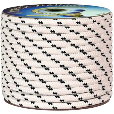 CORDERIE ITALIANE 006000488 Nautical Rope, Bianco con Segnalino Blu - Nautical Rope CORDERIE ITALIANE 006000488 Nautical Rope, Bianco con Segnalino Blu - Nautical Rope