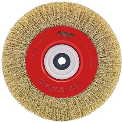 Draper - 33880 - 200mm x 19mm - Crimped - Wire Brush Draper - 33880 - 200mm x 19mm - Crimped - Wire Brush