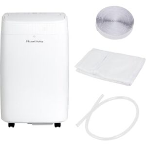 Russell Hobbs Portable 2-in-1 Air Conditioner 9000 BTU & Dehumidifier with 3 Speeds, Fan Oscillation, 0.45L Water Tank, Touch Control, LED Display & Remote Control, WiFi Enabled RHPAC4003 Russell Hobbs Portable 2-in-1 Air Conditioner 9000 BTU & Dehumidifier with 3 Speeds, Fan Oscillation, 0.45L Water Tank, Touch Control, LED Display & Remote Control, WiFi Enabled RHPAC4003