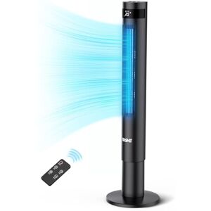 YASHE 43" Tower Fan with Remote Control, 85° Oscillating Bladeless Tower Fan, Tower Fans Cooling Quiet Bedroom, Ac Fan with 12 Timer, 3 Mode & 3 Speed Settings, LED Display, 28db YASHE 43" Tower Fan with Remote Control, 85° Oscillating Bladeless Tower Fan, Tower Fans Cooling Quiet Bedroom, Ac Fan with 12 Timer, 3 Mode & 3 Speed Settings, LED Display, 28db