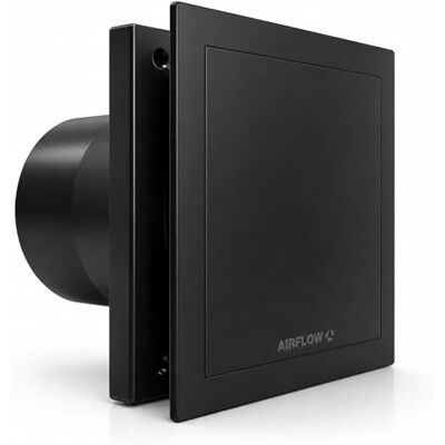 Airflow QT100 B Black Extractor Fan 25L/s Flowrate – Ultra Quiet 25 dB(A), Energy Efficient 5W, 2 -Speed Options, German Engineered, QuietMark Certified, 3-Year Warranty Airflow QT100 B Black Extractor Fan 25L/s Flowrate – Ultra Quiet 25 dB(A), Energy Efficient 5W, 2 -Speed Options, German Engineered, QuietMark Certified, 3-Year Warranty