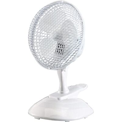 Draper 230V Clip-On Desk Fan - 6"/150mm - 15W Draper 230V Clip-On Desk Fan - 6"/150mm - 15W