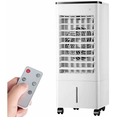 PPLDABNK 3-in-1 Evaporative Air Cooler Household 90° Swing Air Conditioning Fan with Remote Control, 15h Timing, 3-speed 3 Mode, Large Capacity Water Tank, Suitable for Bedroom Office,White PPLDABNK 3-in-1 Evaporative Air Cooler Household 90° Swing Air Conditioning Fan with Remote Control, 15h Timing, 3-speed 3 Mode, Large Capacity Water Tank, Suitable for Bedroom Office,White