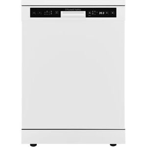 Russell Hobbs Freestanding Dishwasher, Class D, 14 Place Settings, 6 Wash Programs, 24-Hour Delay Start, Auto Door Open, 1 x Height Adjustable Basket and Mini Cutlery Tray in White, RH60DW00D2W Russell Hobbs Freestanding Dishwasher, Class D, 14 Place Settings, 6 Wash Programs, 24-Hour Delay Start, Auto Door Open, 1 x Height Adjustable Basket and Mini Cutlery Tray in White, RH60DW00D2W