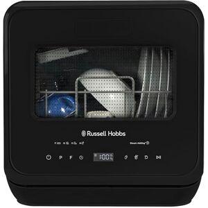 Russell Hobbs Mini Dishwasher Compact Table Top Black 2 Place Setting Dishwasher, LED Touch Control, 4 Programmes, Portable & Efficient, Baby Care, Fruit Wash & Eco Mode, No Plumbing, RH2TTDW101B Russell Hobbs Mini Dishwasher Compact Table Top Black 2 Place Setting Dishwasher, LED Touch Control, 4 Programmes, Portable & Efficient, Baby Care, Fruit Wash & Eco Mode, No Plumbing, RH2TTDW101B