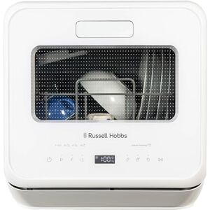 Russell Hobbs Mini Dishwasher Compact Table Top in White 2 Place Setting Dishwasher, LED Touch Control, 4 Programmes, Portable & Efficient, Baby Care, Fruit Wash & Eco Mode, No Plumbing, RH2TTDW0D1W Russell Hobbs Mini Dishwasher Compact Table Top in White 2 Place Setting Dishwasher, LED Touch Control, 4 Programmes, Portable & Efficient, Baby Care, Fruit Wash & Eco Mode, No Plumbing, RH2TTDW0D1W
