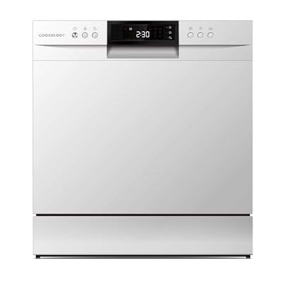 Cookology Mini Countertop Dishwasher 8 Place Settings White Tabletop Small Appliance 8 Wash Cycles ECO Friendly Mode Compact & Portable Cookology Mini Countertop Dishwasher 8 Place Settings White Tabletop Small Appliance 8 Wash Cycles ECO Friendly Mode Compact & Portable