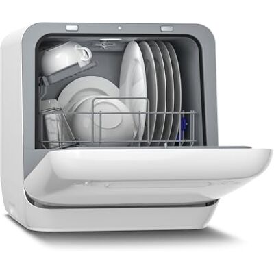 KLARSTEIN Aquatica Table Top Dishwasher – Compact Countertop Dishwasher, 2 Place Settings, 5L Tank, No Plumbing Needed, 3 Programs, Portable & Quiet 58dB for Small Kitchens KLARSTEIN Aquatica Table Top Dishwasher – Compact Countertop Dishwasher, 2 Place Settings, 5L Tank, No Plumbing Needed, 3 Programs, Portable & Quiet 58dB for Small Kitchens