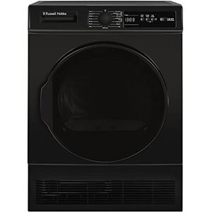 Russell Hobbs Freestanding Condenser Dryer Electric Tumble Dryer 15 Programmes 8kg Capacity 3 Heat Settings LED Display DelayStart Anti-Crease Child Lock Black Clothes Dryer RH8CTD111B Russell Hobbs Freestanding Condenser Dryer Electric Tumble Dryer 15 Programmes 8kg Capacity 3 Heat Settings LED Display DelayStart Anti-Crease Child Lock Black Clothes Dryer RH8CTD111B