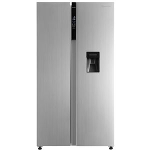 Russell Hobbs Freestanding American Fridge Freezer with Water Dispenser 442 Litre 70/30 in Stainless Steel, Super Freeze Function 177cm Tall & 90cm Wide with 5 Glass Shelves RH90AFF201SS-WD Russell Hobbs Freestanding American Fridge Freezer with Water Dispenser 442 Litre 70/30 in Stainless Steel, Super Freeze Function 177cm Tall & 90cm Wide with 5 Glass Shelves RH90AFF201SS-WD