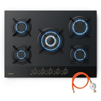 Klarstein - Goldflame Nano - 5 Brass Burners - Gas Cooktop Klarstein - Goldflame Nano - 5 Brass Burners - Gas Cooktop