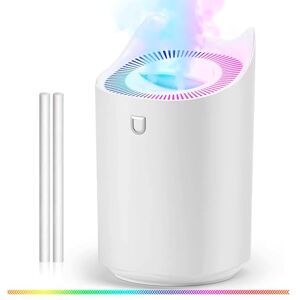 CUQOO 3L Cool Mist Humidifiers with Colour Changing Night Light in White – (Lasts Up to 20 Hours) Air Humidifier with 3 Mist Modes, 2 Nozzles Auto Shut-Off Air Moisturize for Baby Room Home Bedroom CUQOO 3L Cool Mist Humidifiers with Colour Changing Night Light in White – (Lasts Up to 20 Hours) Air Humidifier with 3 Mist Modes, 2 Nozzles Auto Shut-Off Air Moisturize for Baby Room Home Bedroom
