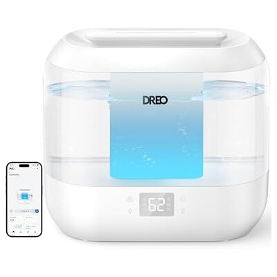 DREO 4L Smart Humidifier for Bedroom Baby, Cool Mist Humidifiers for Home, 28dB Quiet Humidifier, LED Display, Humidity Sensor, Oil Diffuser, 36H Runtime, Nightlight, Top Fill, Touch/APP/Voice Control DREO 4L Smart Humidifier for Bedroom Baby, Cool Mist Humidifiers for Home, 28dB Quiet Humidifier, LED Display, Humidity Sensor, Oil Diffuser, 36H Runtime, Nightlight, Top Fill, Touch/APP/Voice Control