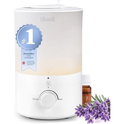 Levoit Humidifier for Bedroom, 3L Top Fill, Cool Mist Rapid Ultrasonic Cool Mist, Essential Oil Diffuser, Gentle Night Light, Ideal for Large Rooms, Nursery & Plants Levoit Humidifier for Bedroom, 3L Top Fill, Cool Mist Rapid Ultrasonic Cool Mist, Essential Oil Diffuser, Gentle Night Light, Ideal for Large Rooms, Nursery & Plants