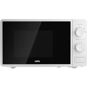 Cello 800W Microwave Oven with 20 Litre Capacity 5 Power levels and defrost function, White, Manual control, Clock kitchen timer WEMA10 Cello 800W Microwave Oven with 20 Litre Capacity 5 Power levels and defrost function, White, Manual control, Clock kitchen timer WEMA10
