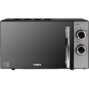 Tower T24015 800W 20L Microwave with 5 Power Levels and a 30 Minute Timer, Black Tower T24015 800W 20L Microwave with 5 Power Levels and a 30 Minute Timer, Black